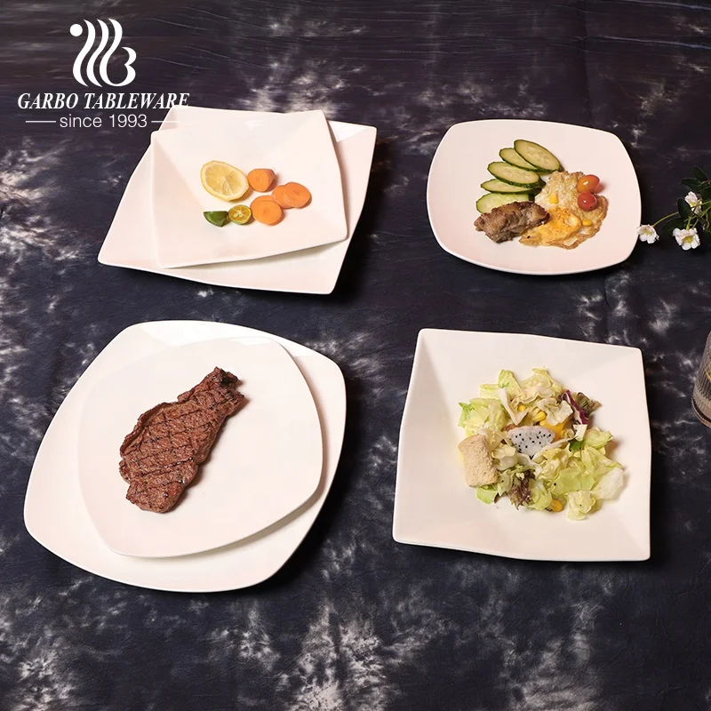 Elegant ceramic tableware dinner set custom heat resistant ceramic plate and porcelain plate set for dinner and Microwave Safe