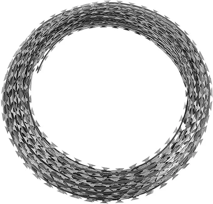BTC Galvanizing concertina Razor Wire Barrier coils connected