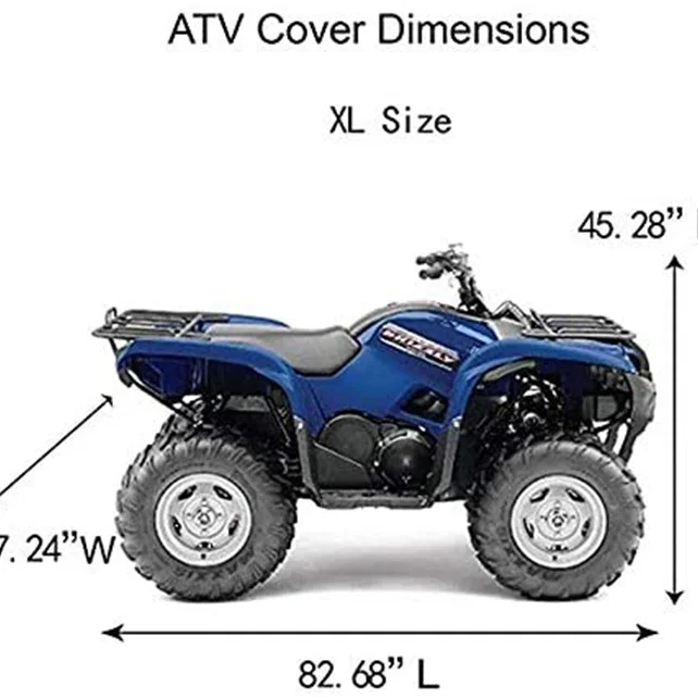 Manufacturers Supply Black Rectangle Oxford Atv Cover with Dustproof