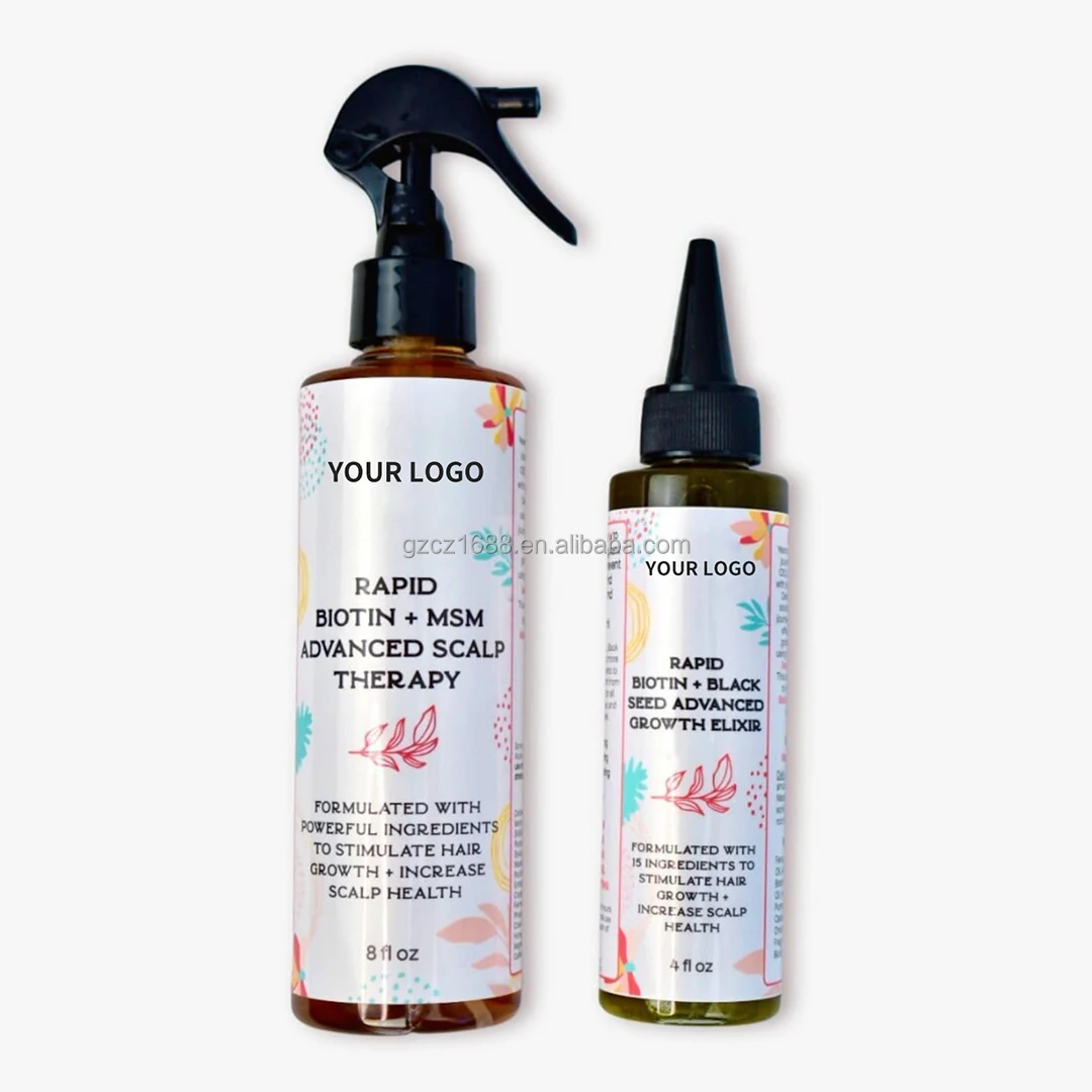 Hot Sale 100% Natural Anti Loss Spray Hair Growth Bundle Scalp Therapy Thickness Strong Rapid Biotin Hair Growth Oil