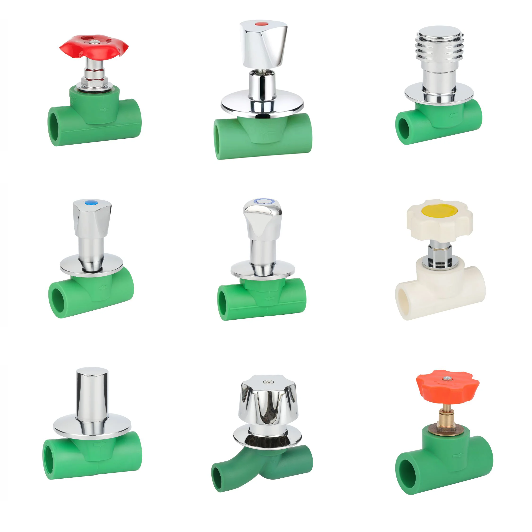 ppr stop valve ppr pipe fittings conceld chrome brass cartridge high pressure plumbing products with OEM service