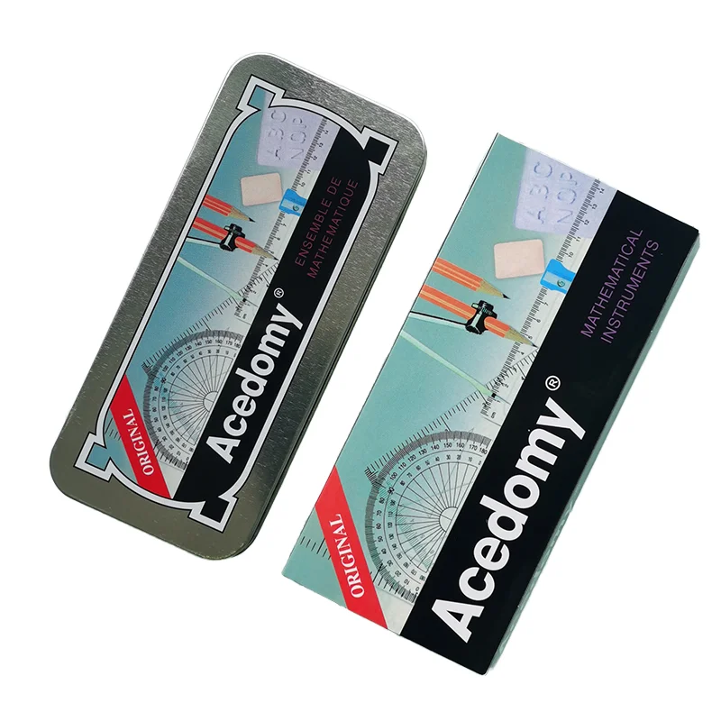 Набор геометрических компас в жестяной