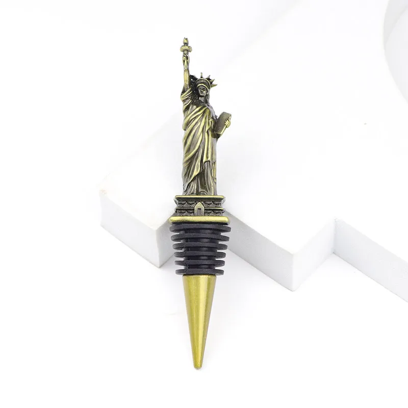 Personalized Design New York Souvenir Customized Logo Metal Wine Cork Bottle Stopper