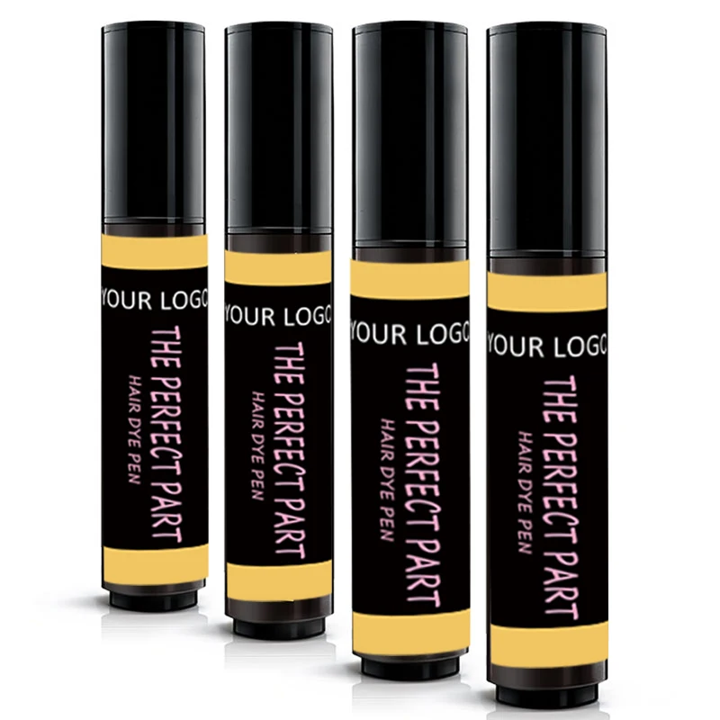 Private Label Hairs Dye Pen Touch Up Root Concealer Black Dark Brown Brown Natural Hair Dye Brush Pen