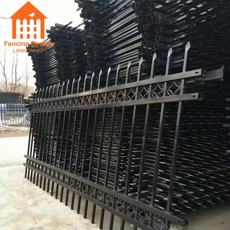 ornamental galvanized wrought iron steel picket fence for garden