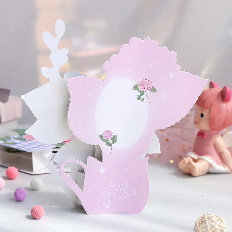 
Hot sales 3D hydrangea Flowers furnishing decoration greeting cards 