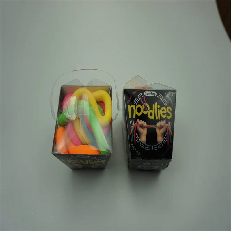 TPR  5-Pack of Squeeze Simulation Toys Kitchen Toys Set Stretchy String Sensory Play Fuzzy Worm Noodles fun Elastic noodles