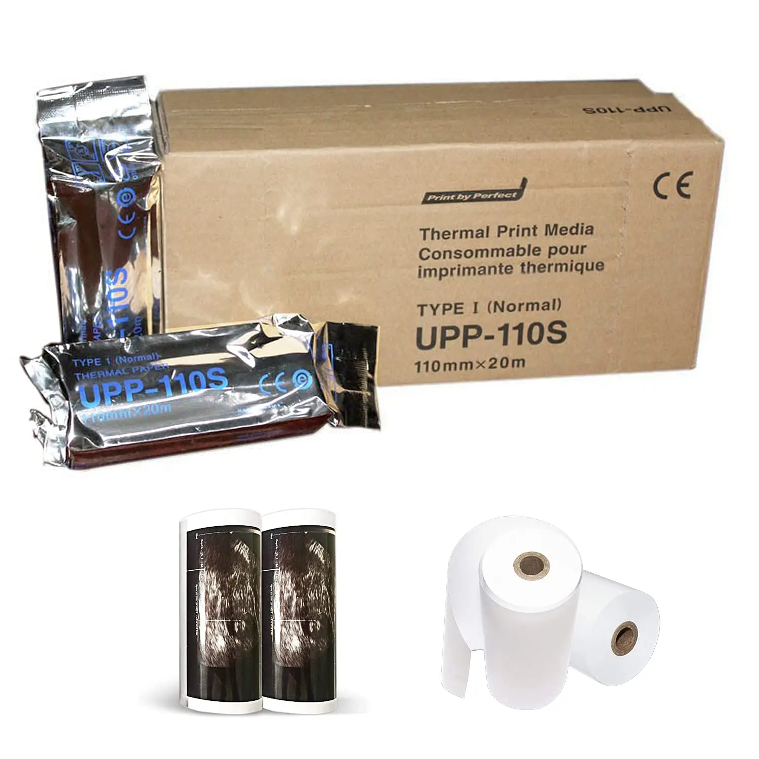 Low Price High Density UPP Type 1 110mm x 18m Ultrasound Thermal Paper for Sony Video Medical Supplies