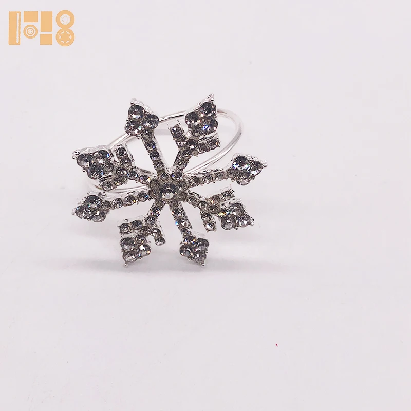 Flower Rhinestones Napkin Rings for Wedding Table Decoration Supplies