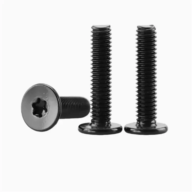 M2 M3 M4 M5 M6 M8 304ss with black torxs flat head screw with ultra thin head