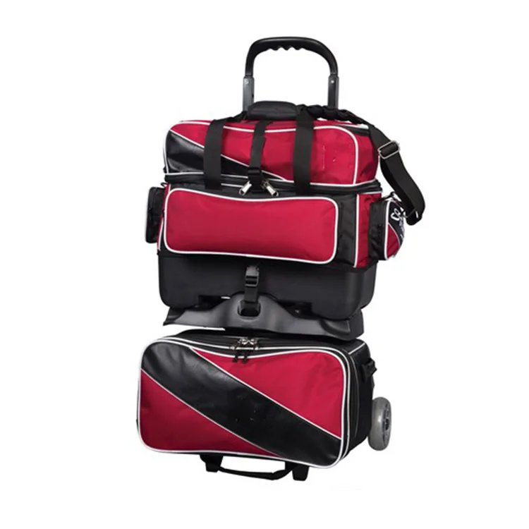4 Ball Four Balls Pink Red Roller Bowling Bag