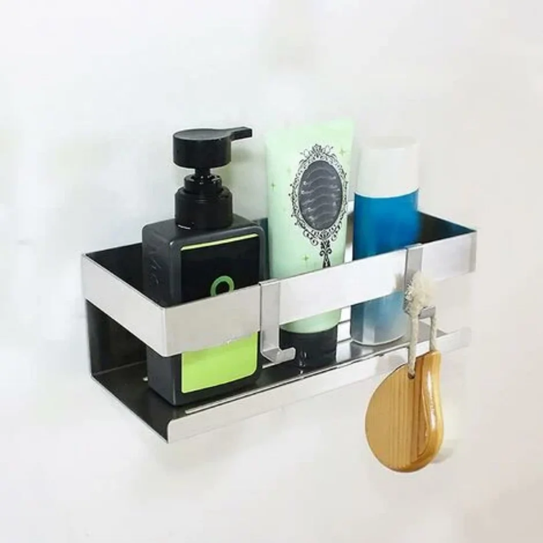 Shower Caddy Matte Black Bathroom Shelves Hardware Rack Accessories Corner Shelves Kitchenware Wall Mounted Shelf