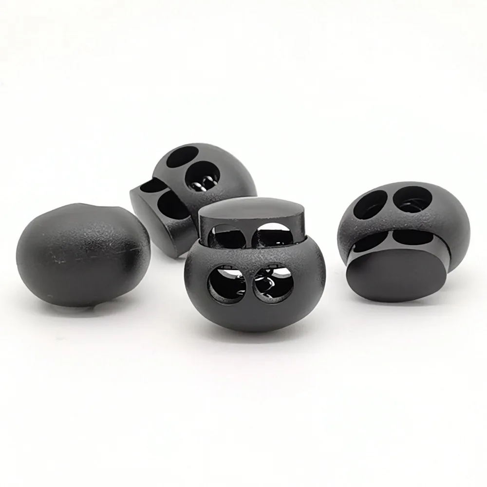 Черная пластиковая Рычажная Пружинная Застежка стоп одиночное отверстие шнур замки