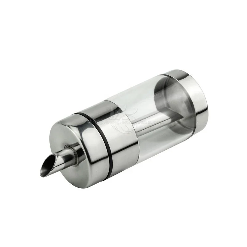 Нержавеющая сталь ручной фиксации вылить количество стекла Видимый сахар чаша бутылка диспенсер