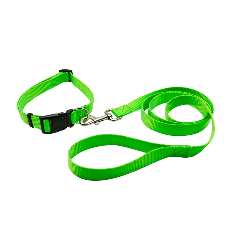 LH Pet Collars Leashes High Quality 5m Small Size RIBBONS Solid Nylon Dog Collar Rope Lead Set Collar Dog Nylon 1pc/opp Bag