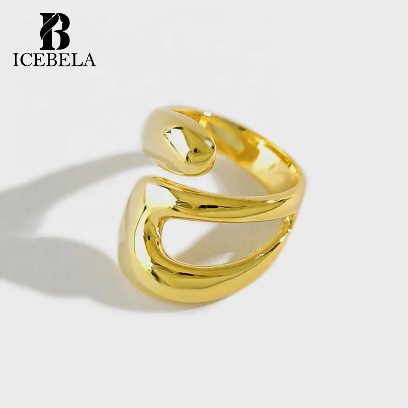 ICEBELA Fashion Fine Jewelry  925 Sterling Silver Skeleton Anisotropic Irregular Rings Trendy Jewelry Cool Style Rings For Girls
