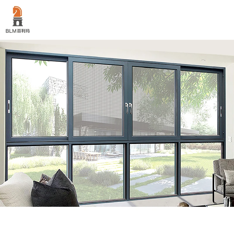 Modern Superior Aluminum Glass Sliding Window Soundproof Florida Approved Residential Passive House Sliding Window Windows