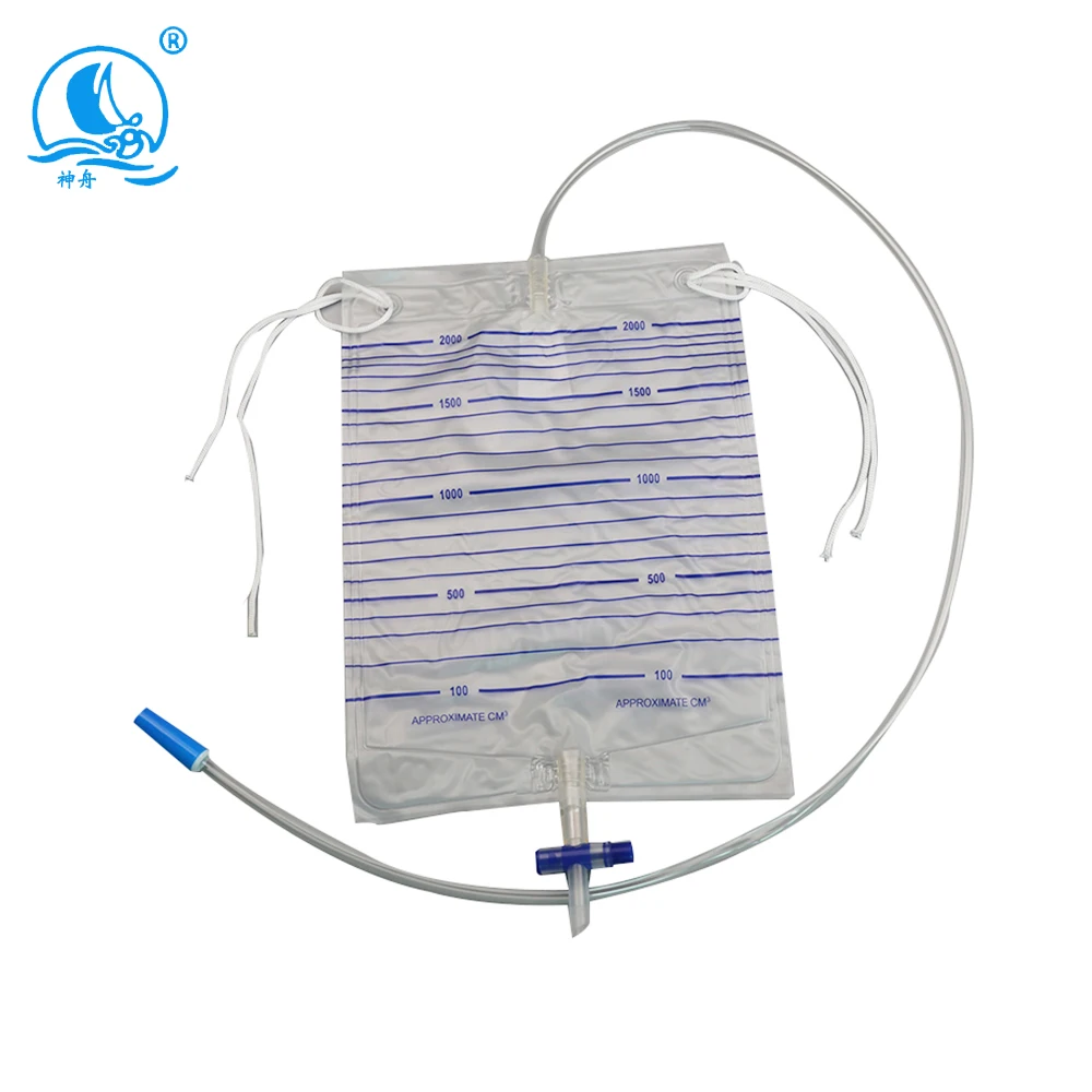 Disposable anti countercurrent drainage bag thickened catheter collection bag catheterization bag cross valve