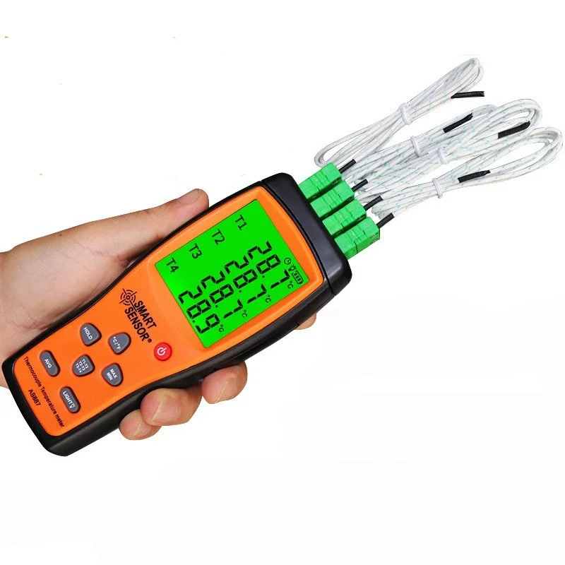 AS887 K Type Four-Channel Thermometer Thermocouple