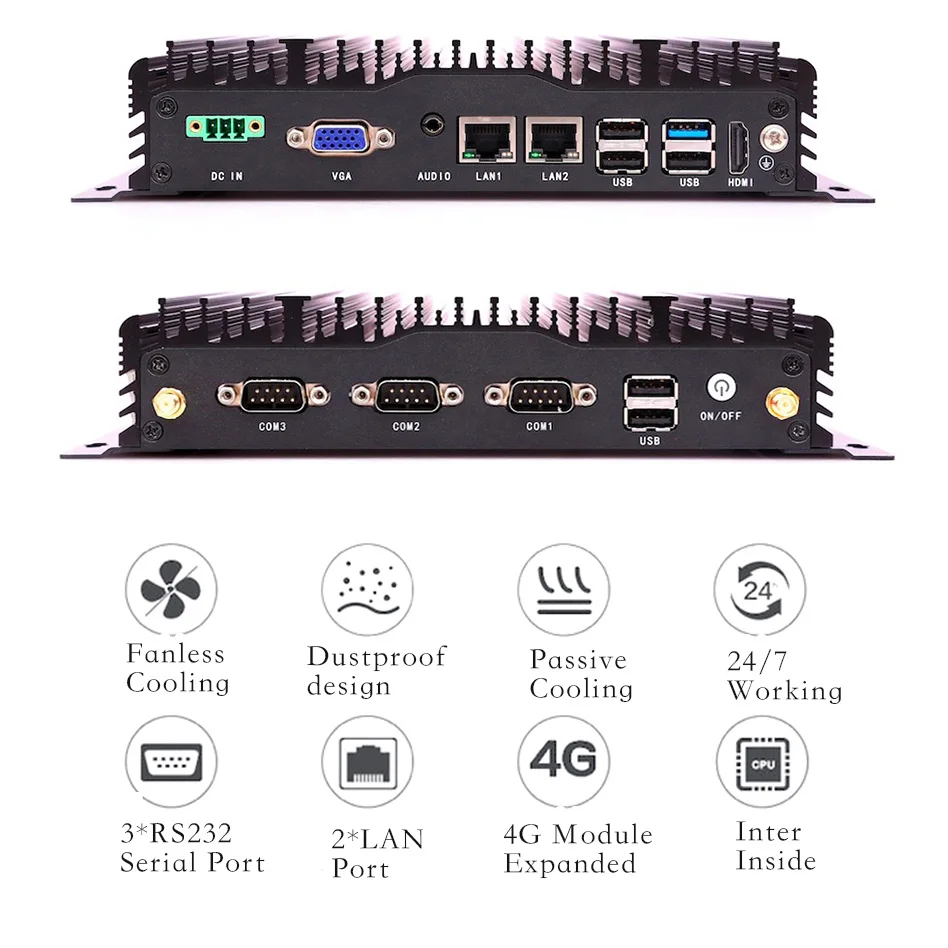 Fanless All In One Computer Touch Screen Aio Industrial Panel Monitor Pc For Industrial With Rs232