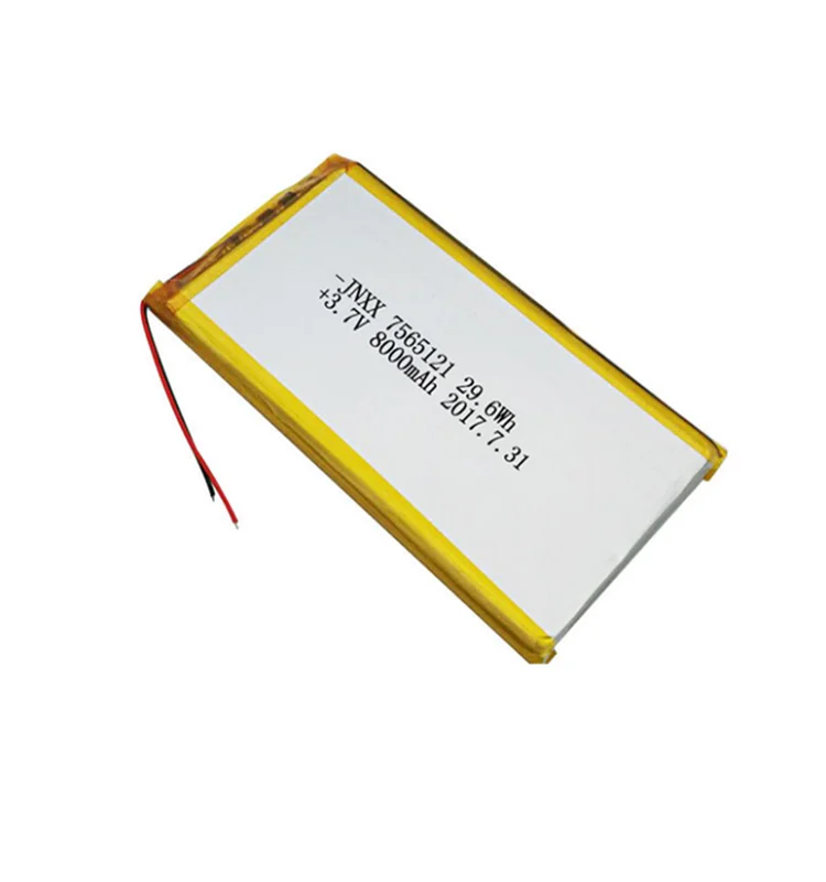 3.7v 8000mah 7565121 8065113 lithium polymer battery for GPS PSP DVD PAD E-book tablet pc power bank video game