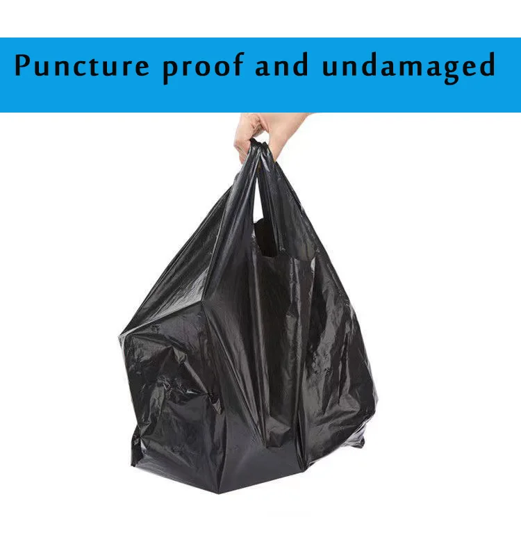 Garbage bags Household thickened tote Plastic bags Factory direct sales Flat mouth black large vest Plastic bags wholesale