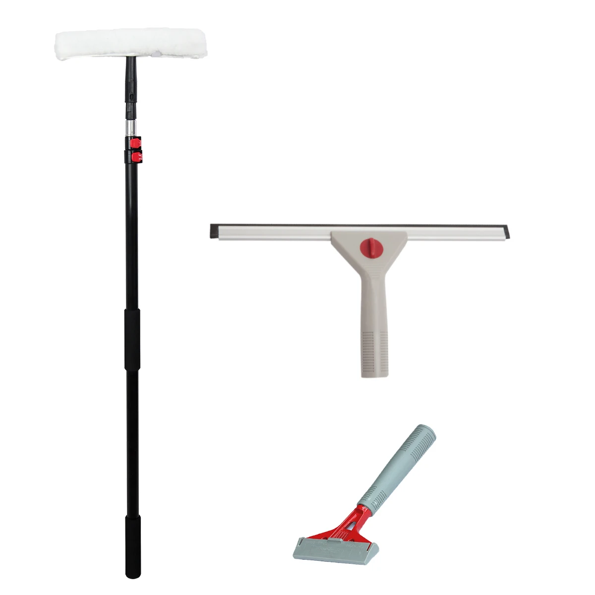 Extentool 5.4m/18ft wiper cleaning glass squeegee blade for window cleaner with long handle