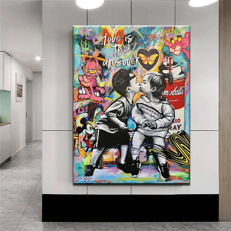 Pink Leopard Banksy Shredded Artwork Fashion Graffiti Abstract Decor for Home Living Room Bedroom Print Posters Canvas Paintings