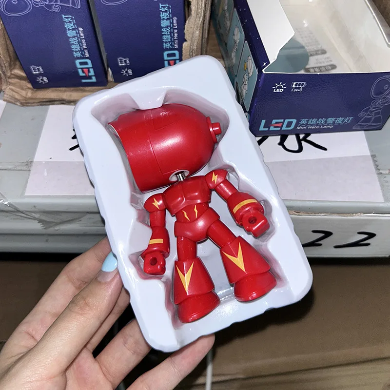 New style creative desktop led battery small portable desk lamp diy robot art deco table lamp