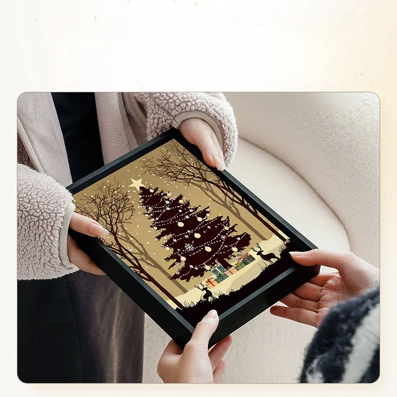 Bluetooth Audio Picture Tiktok Hot Sale Christmas Led Light Painting Lamp Painting Decorative Light Art Painting