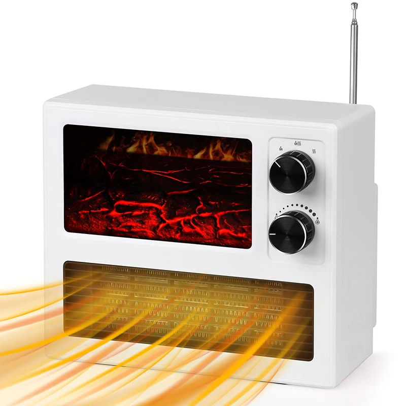 Mini Indoor Fireplace Fan Heater Rechargeable Electric Room PTC Usb Fan Heater