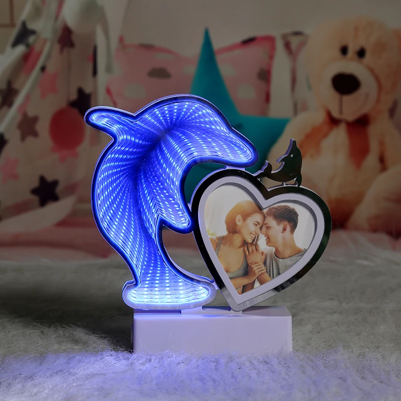 
battery operation led Eiffel Tower mold light led decorative table lights Infinity tunnel lamp pvc led night lamps for photo 