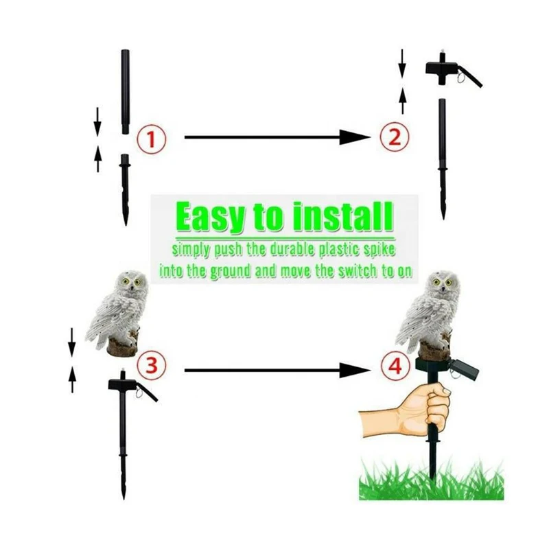 Owl decorative solar garden LED lamp lawn waterproof lamp outdoor garden solar lamp