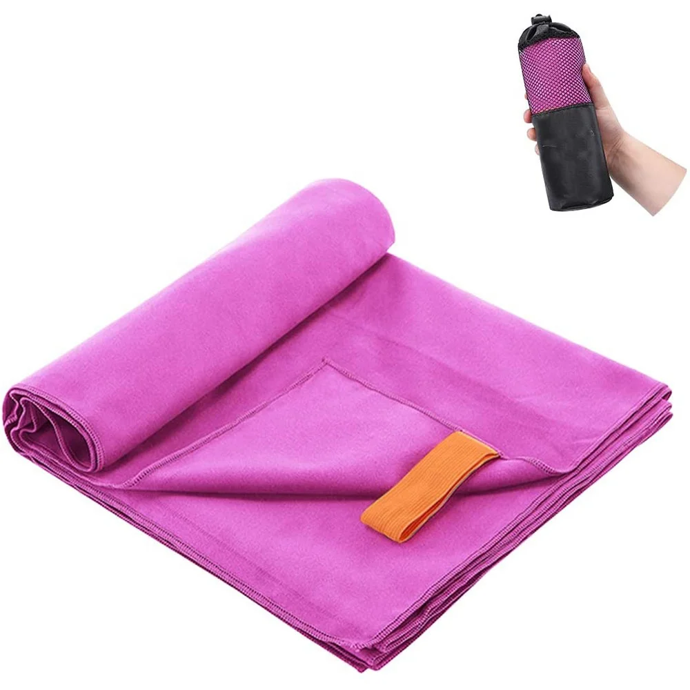 Wholesale custom size microfiber quick dry beach suede sweat rally gym sports towel for gym with logo