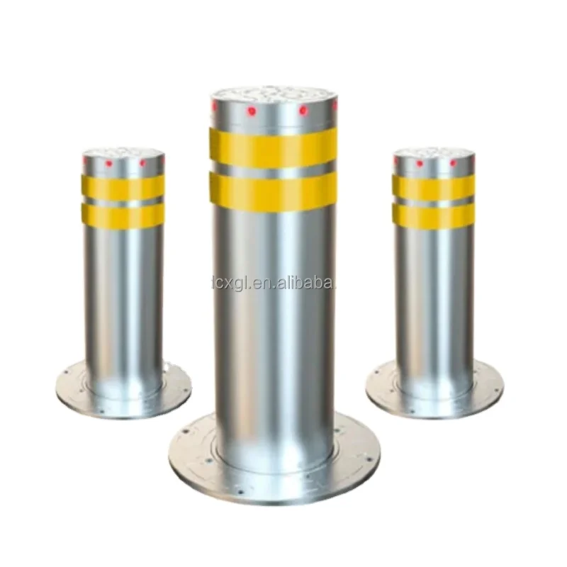 Entrance and exit roadblocks stainless steel lifting column anti-collision column anti-collision road bollard
