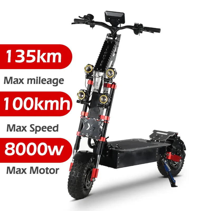 MX7 8000W 60V 13 Inch Adults Scooters Dual Motor Off-Road Off Road Electric Scooter