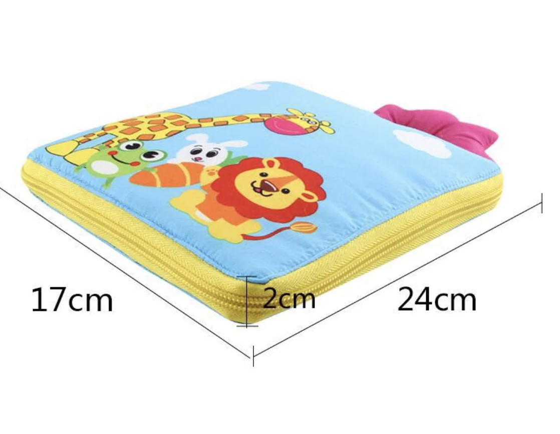 Practical Skills Infant Early Educational Toy with rattling paper My Quiet Book Busy Montessori Cloth Book Baby KidsToys Gift