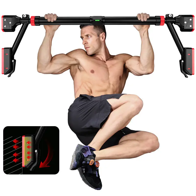 Gym Equipment Horizontal Bar Safety Support Adjustable Indoor pull-ups Auto Locking Horizontal bar
