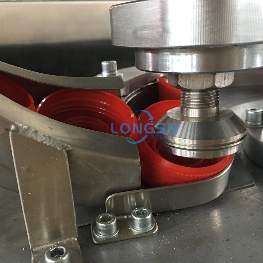 China Manufactory Automatic plastic water bottle cap slitting folding machine