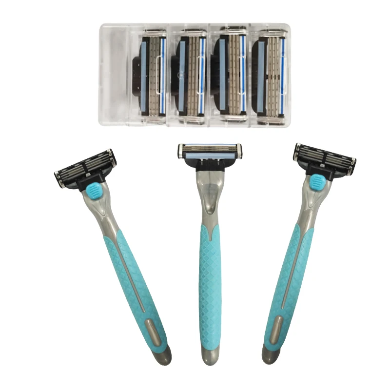 safety 3-layer blades cartridges barber  shaving blade razor for man and woman