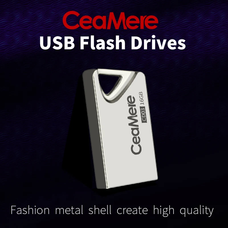  Ceamere оптовая продажа CM-CD03 металла 8GB USB 2 0 флеш-накопитель ГБ 4 16 Гб оперативной памяти 32 встроенной 128 флэш-памяти мини металлический