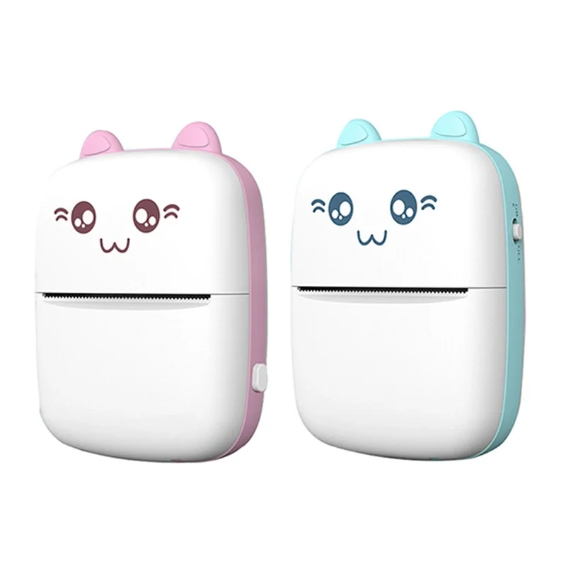 Mini Photo Printer Mini Pocket Concise White Inkless Thermal Label Printer for Android Ios Phone  Printer