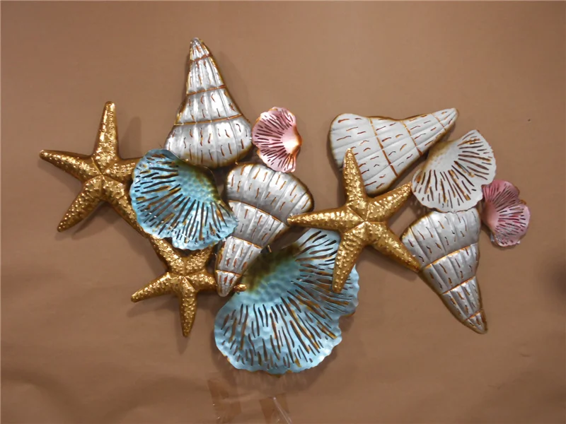 FUHUA Metal Decorative craft sea snail  and Star Wall Decor Wall art for Home