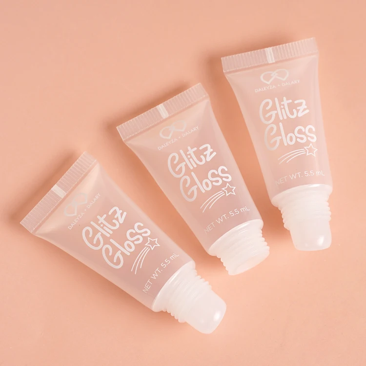 Screen Printing Custom 10ml Plastic Lip gloss Squeeze Tube Empty Lipgloss Containers Tube Packaging