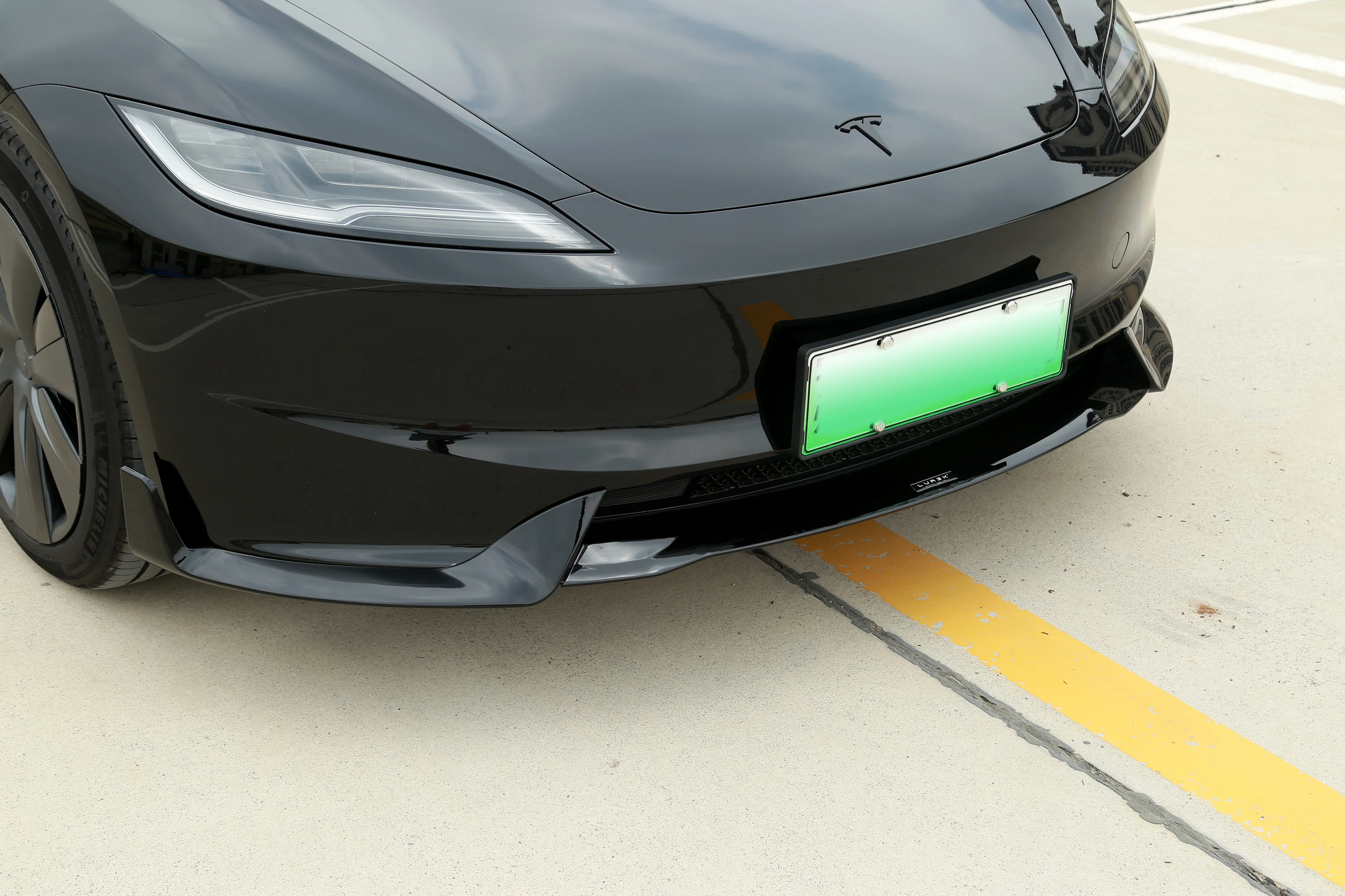 Tesla Model 3 Performance Track Style ABS Front Bumper Lower Lip Side Skirts Rocker Panel & Rear Wing Spoiler Full Body Kit