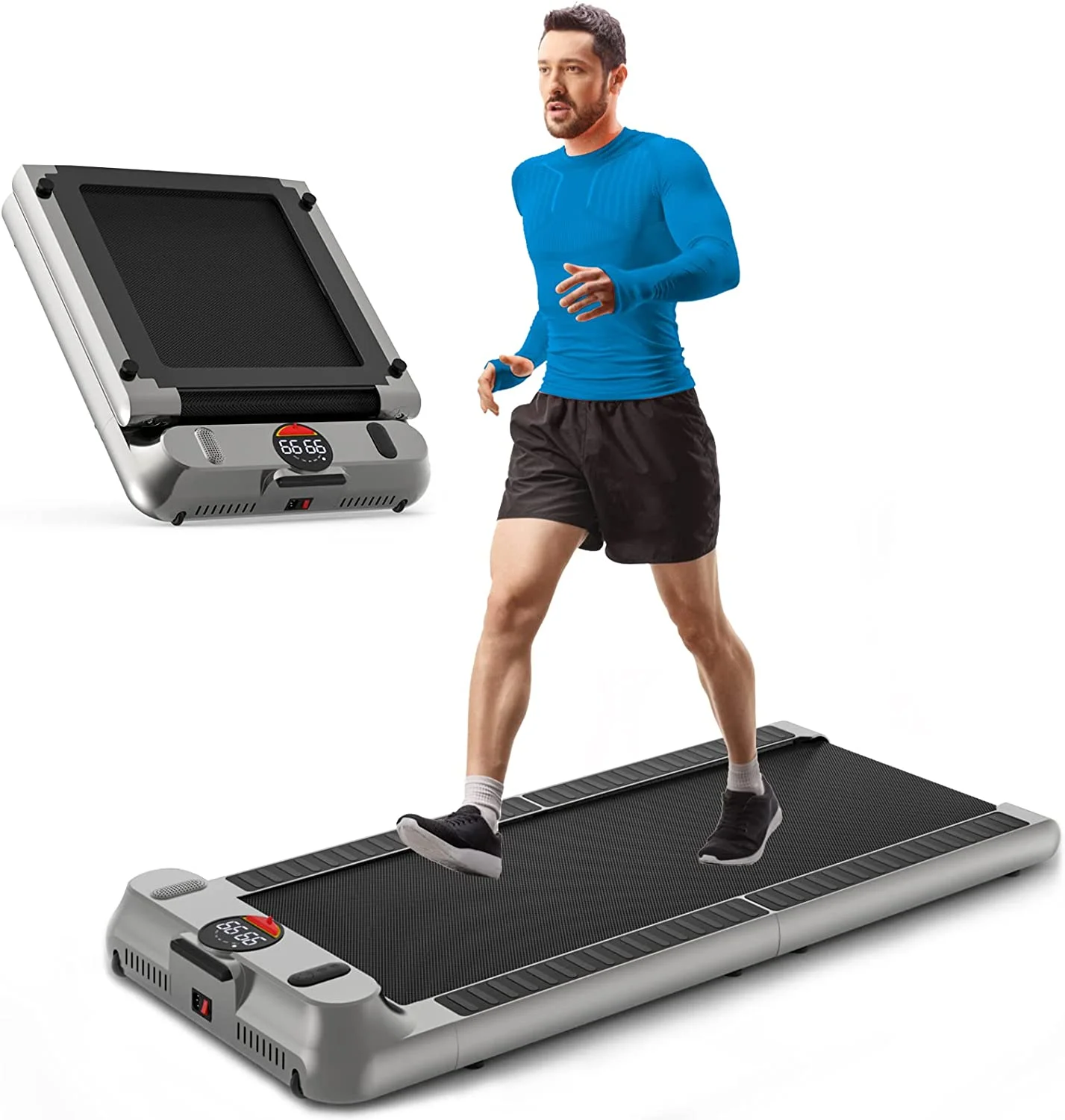 home electric walking pad treadmill running machine whole folding with remote control