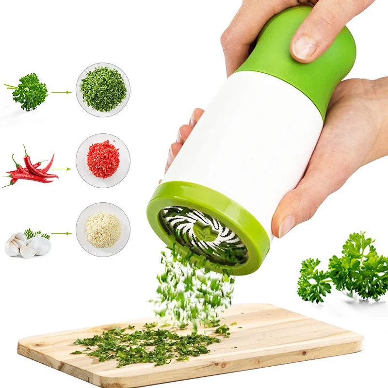 Hand Roller Herb Spice Grinder Vegetable Dry Grated Coriander Chopper Cutter Tool Parsley Shredder Chopper