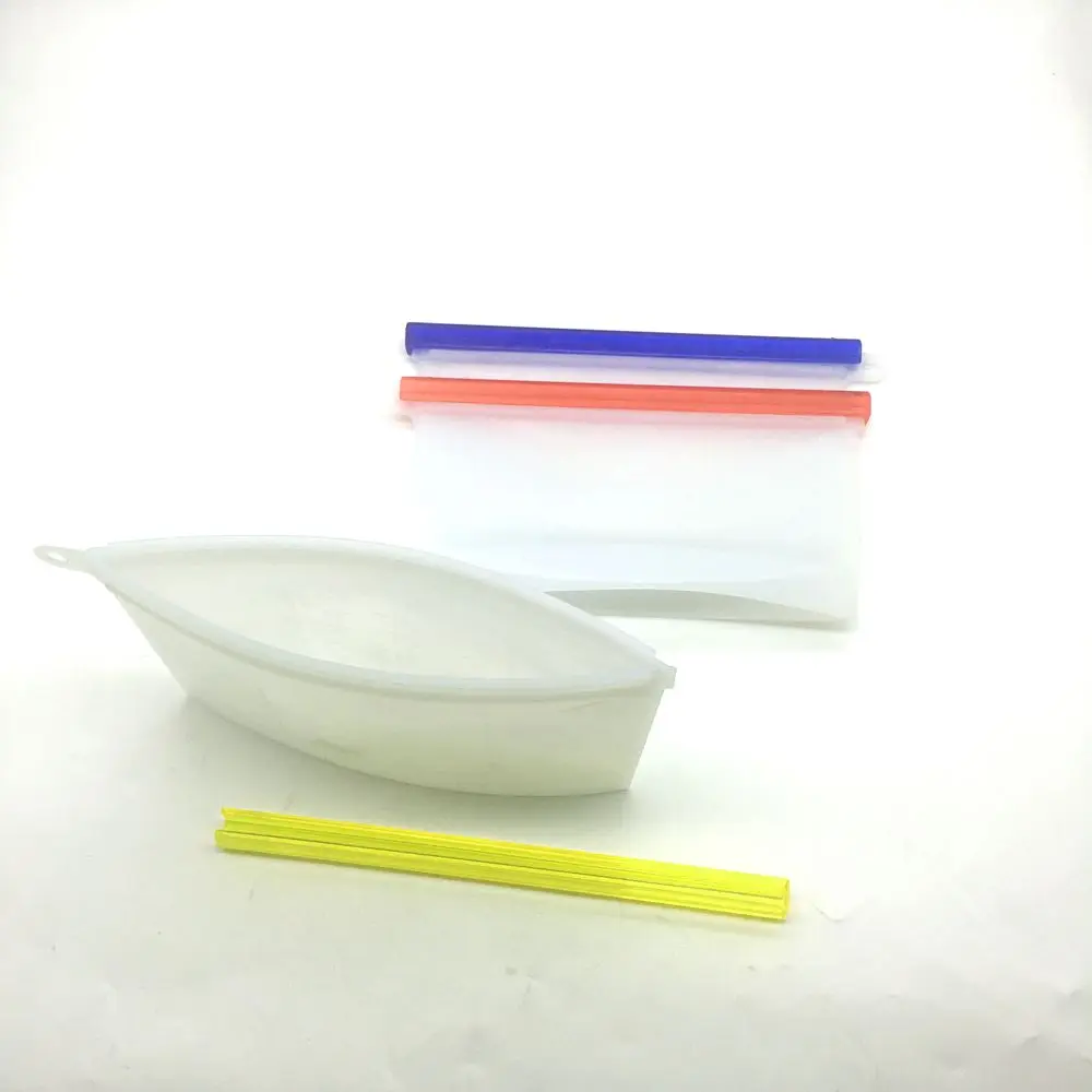 500ML Food Grade  Leakproof Silicone Food Storage Bag Reusable Sandwich Food Bags