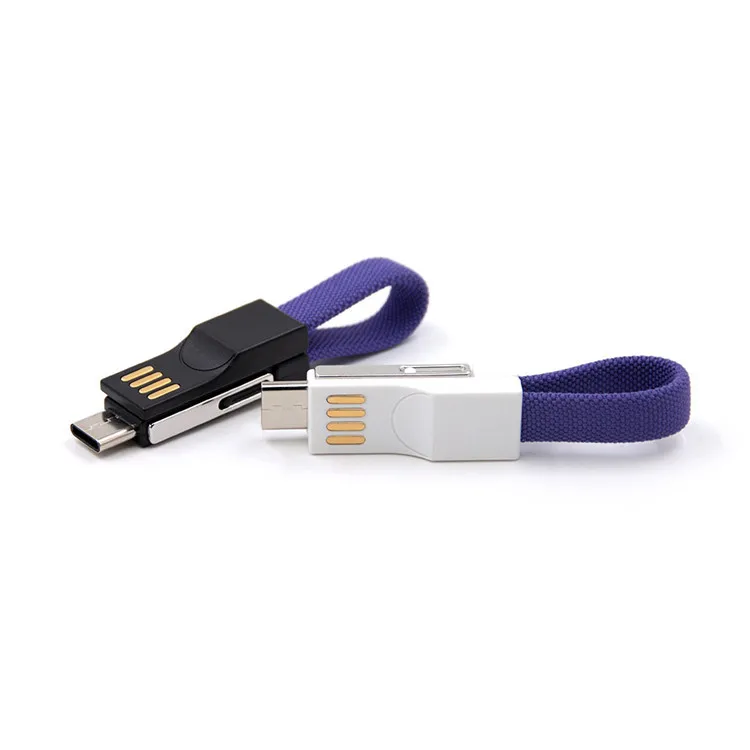 Mobile Phone Cable Usb 2.0 Cable Flat Cable Keychain Magnetic Data Line Promotion Gift