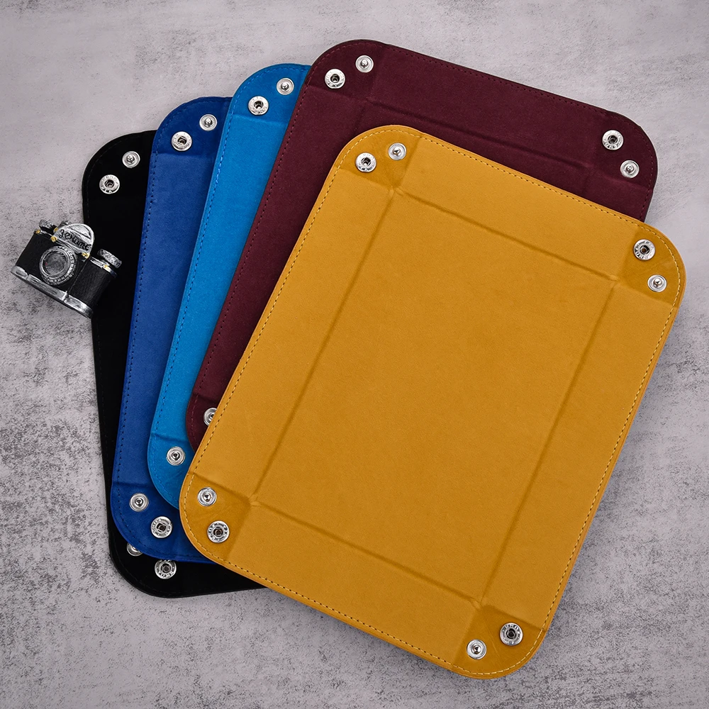 JUELONG Rectangular Valet Display Tray Catchall Tray for Jewelry Wallets Watches Cell Phones Glasses